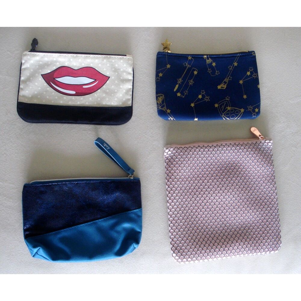 IPSY Makeup Cosmetic Bags Travel Pouches Lot of 4